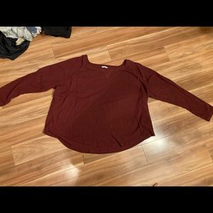 Red long sleeve shirt
